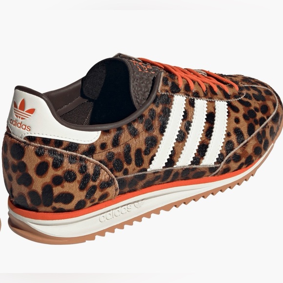adidas SL 72 OG Leopard Print Impact Orange Sneaker New NWT - Picture 3 of 16